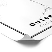 De kaart van de buitenbanken poster (Hoek)