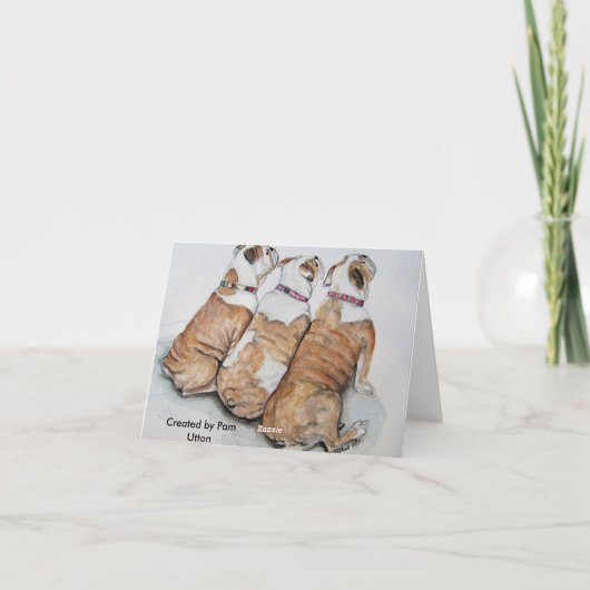 de kaart van de buldoggennota (Achterkant)