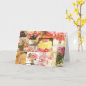 De Kaart van de Cake van de verjaardag (Gele Bloem)