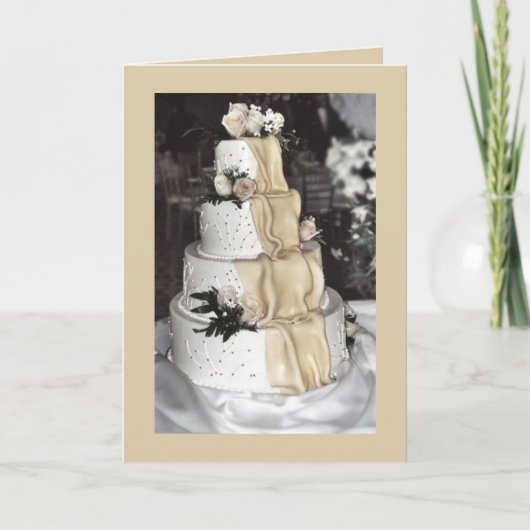 De Kaart van de Cake van het huwelijk (Voorkant)