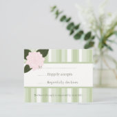 De Kaart van de camelia en van het Huwelijk RSVP (Staand voorkant)