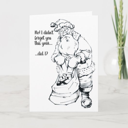 De Kaart van de Cartoon van de kerstman (Voorkant)