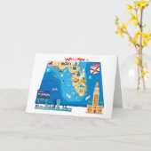 De Kaart van de cartoon van Florida (Gele Bloem)