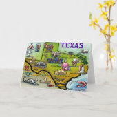 De Kaart van de Cartoon van TEXAS (Gele Bloem)