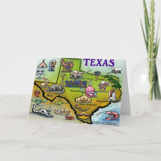 De Kaart van de Cartoon van TEXAS (Voorkant)