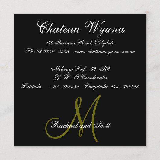 De Kaart van de ceremonie (Achterkant)