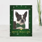 De Kaart van de Dag van Boston Terrier St. Patrick (Voorkant)