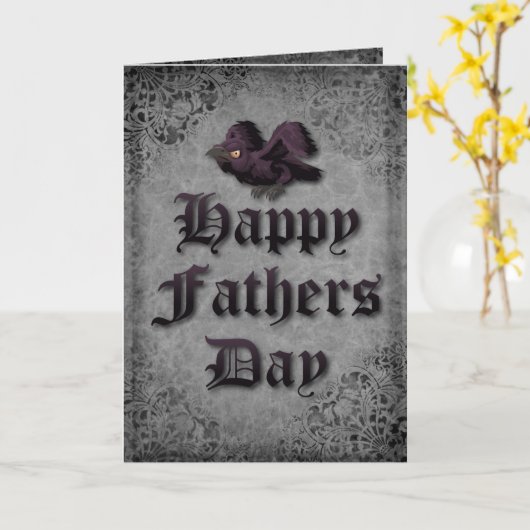 De Kaart van de Dag van de Vaders van de Raaf van (Gele Bloem)