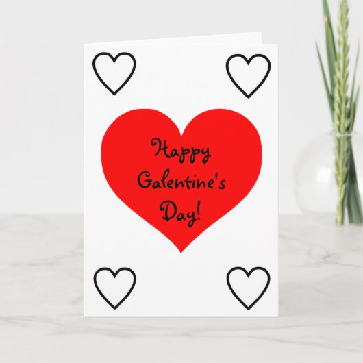 De Kaart van de Dag van gelukkige Galentine (Voorkant)