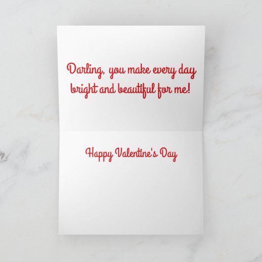 De kaart van de Dag van gelukkige Valentinne (Binnen)