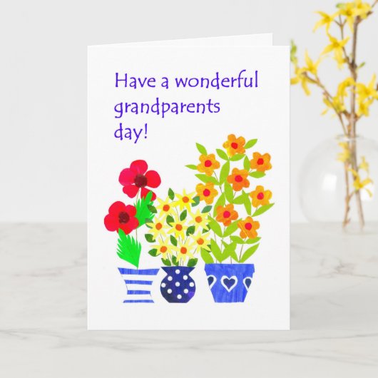 De Kaart van de Dag van grootouders - Flower power (Gele Bloem)