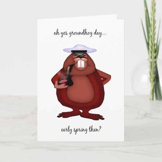 De Kaart van de Dag van Groundhog - de Kaart van (Voorkant)