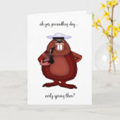 De Kaart van de Dag van Groundhog - de Kaart van (Gele Bloem)