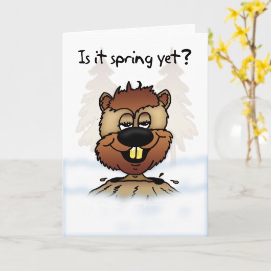 De Kaart van de Dag van Groundhog - is het nog de (Gele Bloem)