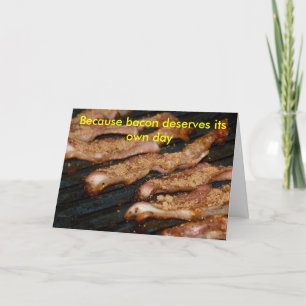 De kaart van de Dag van het bacon