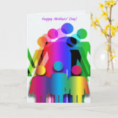 De Kaart van de Dag van moeders voor Families met (Gele Bloem)