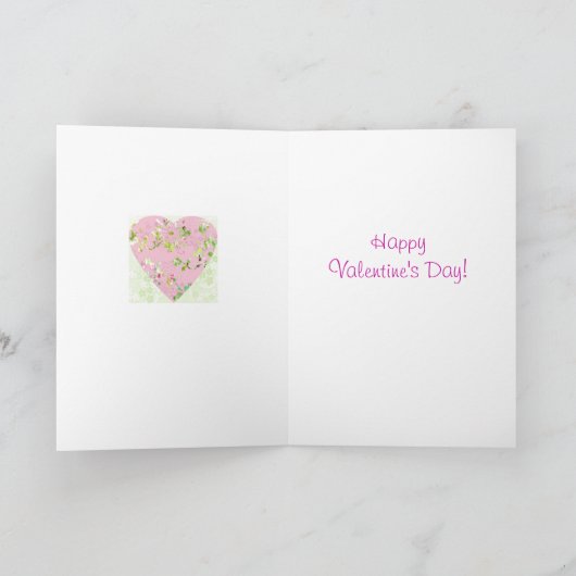 De Kaart van de Dag van Roze CollageValentine van (Binnen)