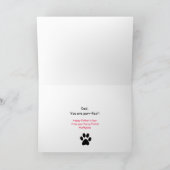 De Kaart van de Dag van vaders van de Kat (Binnen)