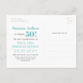 De Kaart van de Dagen van de bestemming sparen de  (Achterkant)