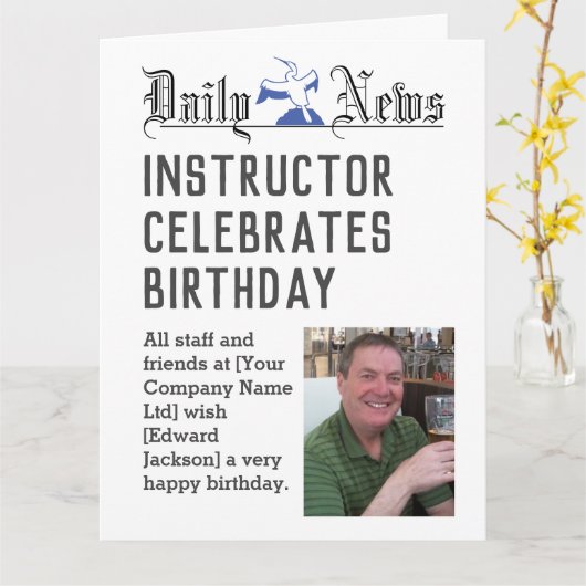 De Kaart van de Dagen van de instructeur aan Perso (Gele Bloem)