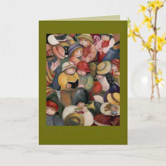 De kaart van de Dagen van de school (Gele Bloem)