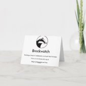 De kaart van de dassengroeten van Brockwatch (Achterkant)