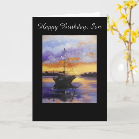 De kaart van de de bootVerjaardag van het zeil (Gele Bloem)