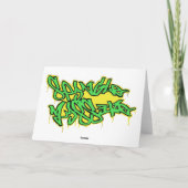 De kaart van de de cartoonverjaardag van DJ van (Achterkant)