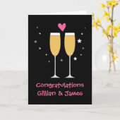 De kaart van de de champagnetoost van gelukwensen (Gele Bloem)