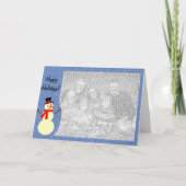 De kaart van de de douanefoto van de sneeuwman (Voorkant)