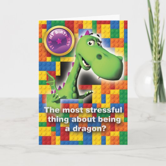 De kaart van de de draakverjaardag van Toon (Voorkant)