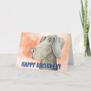 De kaart van de de hondverjaardag van Weimaraner