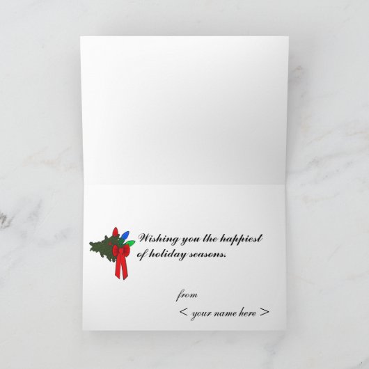 De kaart van de de lichtenvakantie van Kerstmis (Binnen)