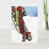 De kaart van de de scènewaterverf van Kerstmis (Voorkant)