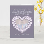 De kaart van de de vrouwenfoto van de diamanten (Gele Bloem)