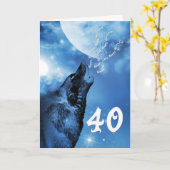 De kaart van de de wolfs veertigste verjaardag van (Gele Bloem)