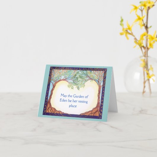 De kaart van de deelneming voor vrouw (Gele Bloem)