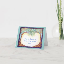 De kaart van de deelneming voor vrouw