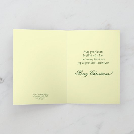 De Kaart van de Denneappel van Kerstmis (Binnen)