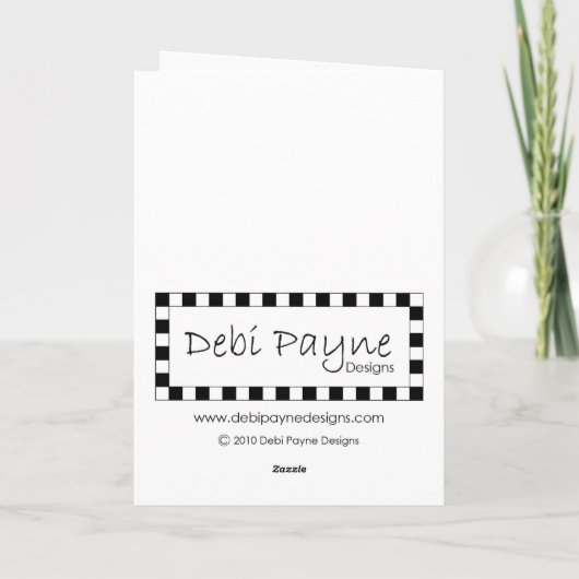 De Kaart van de Draai van Kerstmis met Zwarte (Achterkant)