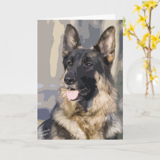 De Kaart van de Duitse herder (Gele Bloem)