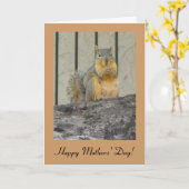 De Kaart van de Eekhoorn van de Dag van gelukkige (Gele Bloem)