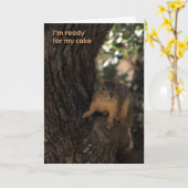 de kaart van de eekhoornverjaardag (Gele Bloem)