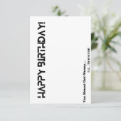 De Kaart van de "Enemies Birthday Flat" (Staand voorkant)