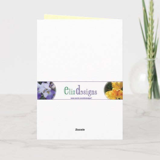 De Kaart van de Forsythia van het moederdag (Achterkant)