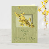 De Kaart van de Forsythia van het moederdag (Gele Bloem)