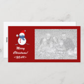 De Kaart van de foto - de Sneeuwman van het (Voorkant / Achterkant)