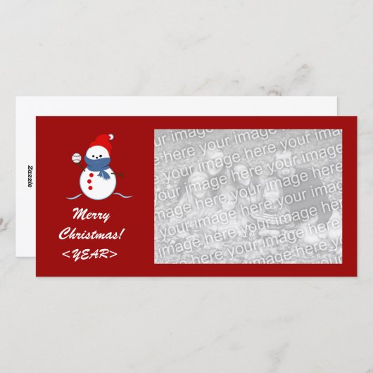 De Kaart van de foto - de Sneeuwman van het (Voorkant / Achterkant)