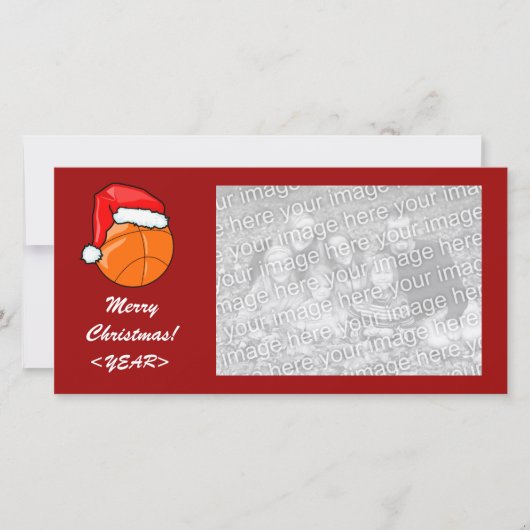 De Kaart van de foto - het Basketbal van Kerstmis (Voorkant)
