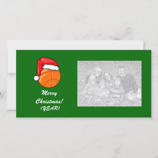 De Kaart van de foto - het Basketbal van Kerstmis (Voorkant)